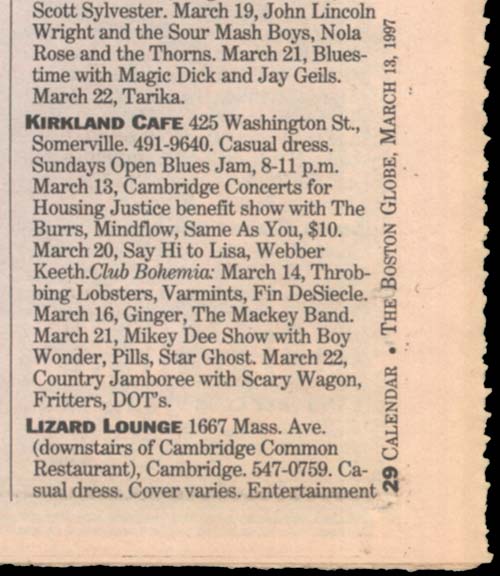 Boston Globe Calander